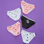 Girls 100% Cotton Stars Briefs 5 Pack