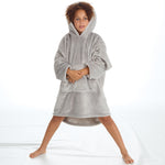 Girls Pastel Grey Oversized Blanket Hoodie