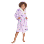 Personalised Girls Unicorn Lavender Robe