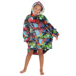 Girls Graffiti Print Oversized Blanket Hoodie