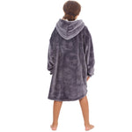 Girls Football Embossed Oversized Blanket Hoodie