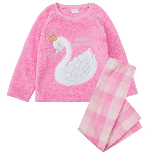 Girls Snuggle Swan Pyjama Set