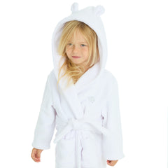 Girls Bear Ears White Robe