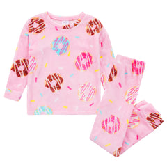 Girls Donut Fleece Lounge Set