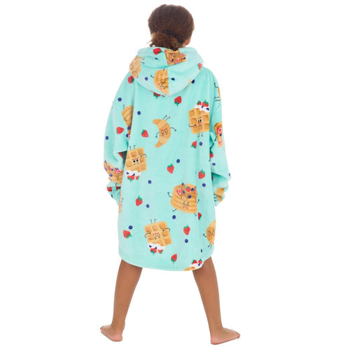 Girls Brunch Print Oversized Blanket Hoodie