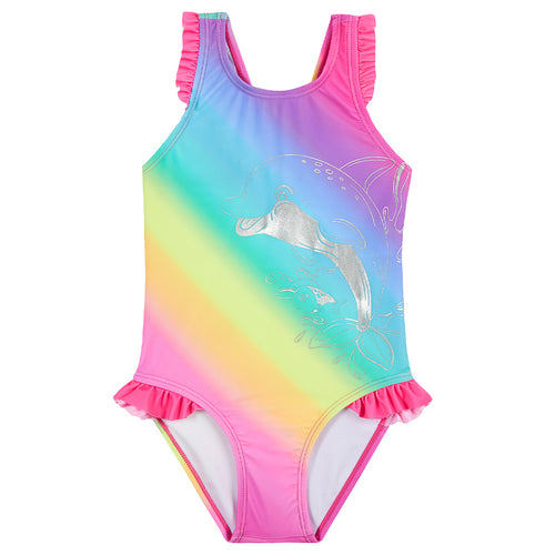 Girls Dolphin One Piece Swimsuit