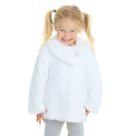 Girls Fluffy Warm Winter Faux Fur Jacket White