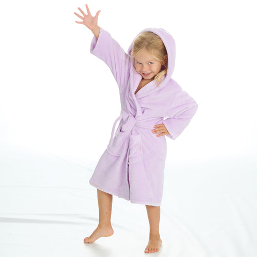 Girls Solid Lilac Robe