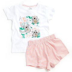 Girls Koala Shorty Lounge Set