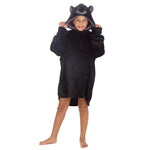 Girls Black Panther Oversized Blanket Hoodie