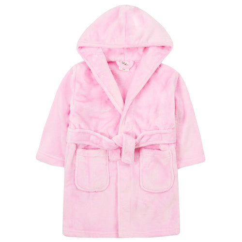 Girls Solid Rose Robe