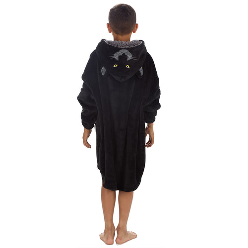 Boys Black Panther Oversized Blanket Hoodie