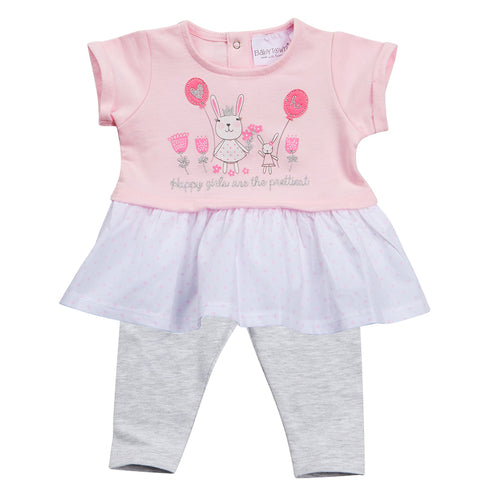 Baby Girls Bunny Tunic and Leggings Outfit