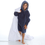 Boys Navy Snuggle Oversized Blanket Hoodie