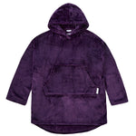 Girls Shimmering Plum Oversized Blanket Hoodie