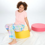 Girls Pink Long Pants Pyjama Set