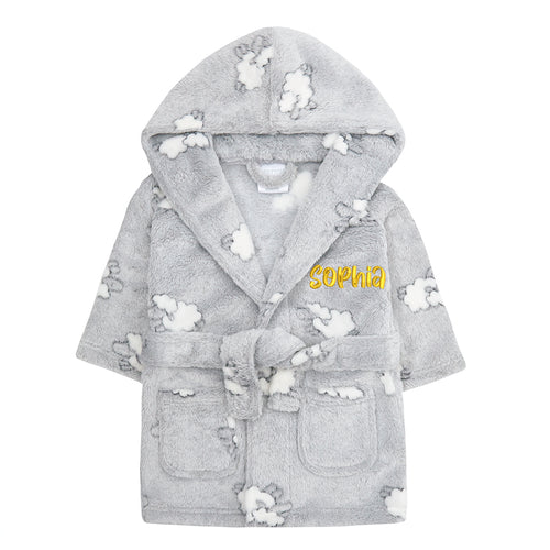 Personalised Baby Lamb Print Robe