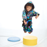 Boys Hooded Ink Splash Game Dressing Gown