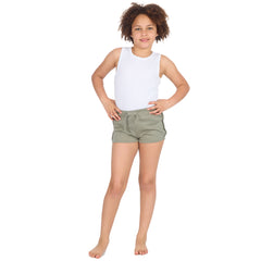 Girls 100% Cotton Jersey Summer Shorts Sage