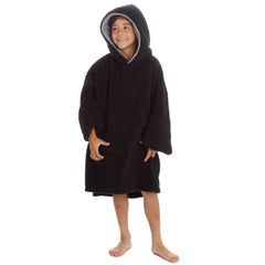 Boys Black Snuggle Oversized Blanket Hoodie