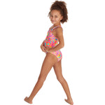 Girls Tie Dye One Piece Swimsuit