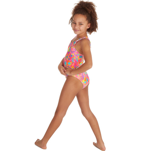 Girls Tie Dye One Piece Swimsuit