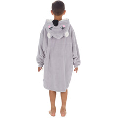 Boys Grey Koala Oversized Blanket Hoodie