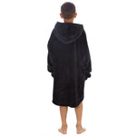 Boys Shimmering Black Oversized Blanket Hoodie