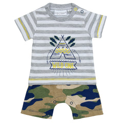 Newborn Baby Boys Wild Shortie Romper