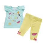 Baby Girls Summer T-Shirt and Leggings Outfit