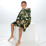 Boys Camo Print Oversized Blanket Hoodie