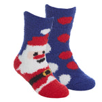 Kids Fluffy Christmas Socks Cosy Socks with Grippers Santa