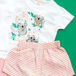 Girls Koala Shorty Lounge Set