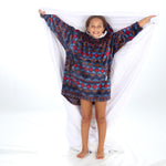 Girls Aztec Print Oversized Blanket Hoodie