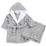 Baby Grey Celestial Robe and Blanket Set