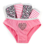 Girls 100% Cotton Pink Briefs 5 Pack