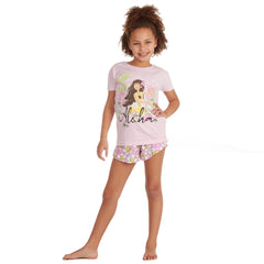 Girls Aloha Floral Print Pyjama Set