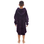 Boys Shimmering Plum Oversized Blanket Hoodie