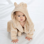 Baby Beige Teddy Bear Robe and Comforter Set