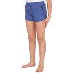 Girls 100% Cotton Jersey Summer Shorts Blue