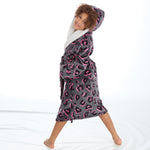 Girls Leopard Neon Robe