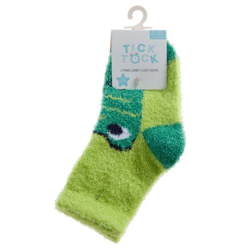 Baby Fuzzy Crocodile Socks 2 Pairs