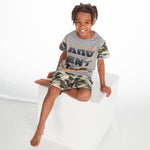 Boys Adventure Grey Camo Pyjama Set