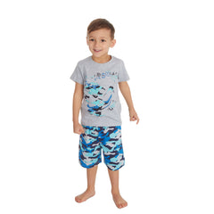 Boys Roarsome Dude' Blue Camo  Pyjama Set