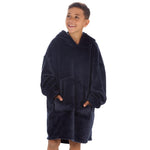 Boys Grey Shimmering Oversized Blanket Hoodie