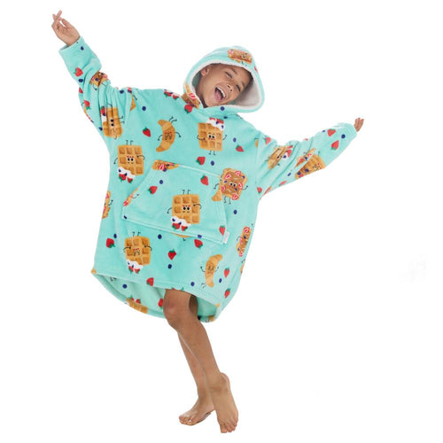 Boys Brunch Print Oversized Blanket Hoodie