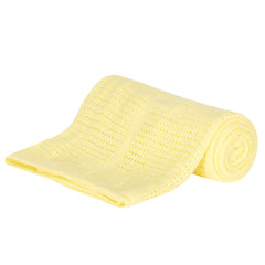 Baby Girls Cellular Blanket 70 x 90cm Yellow