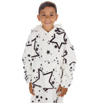 Boys Stars Print Oversized Blanket Hoodie