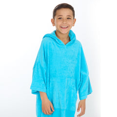 Boys Aqua Towelling Beach Cover Up 