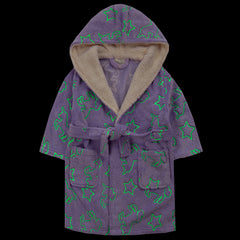 Girls Glow In the Dark Unicorn Purple Robe